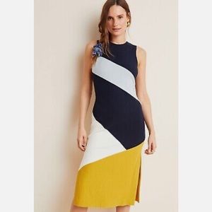 Anthropologie Lena Color Block Knit Midi Dress by Hutch